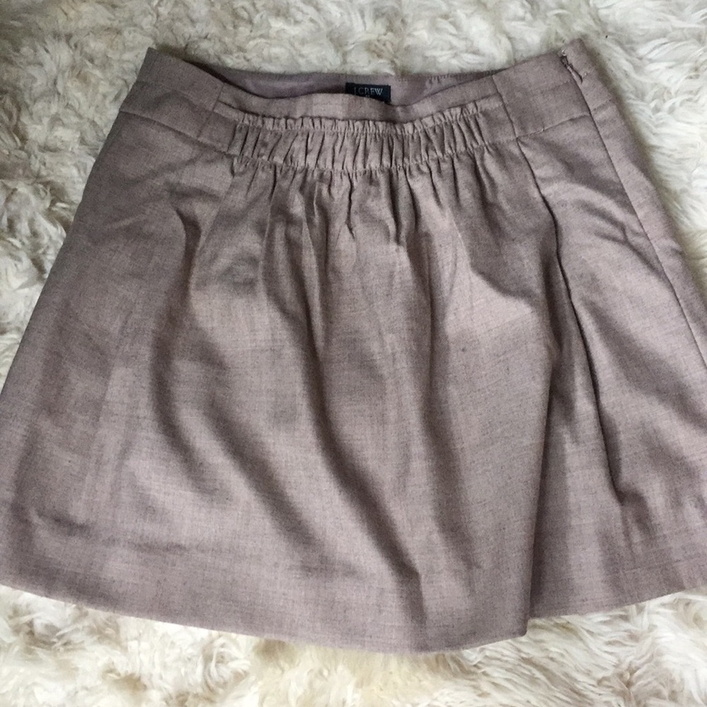 Jcrew taupe wool blend skirt